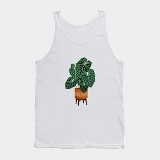 Colocasia Plant Illustration Tank Top